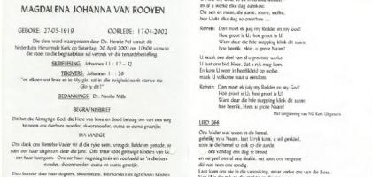 ROOYEN-VAN-Magdalena-Johanna-Nn-MaMadge-1919-2002-F