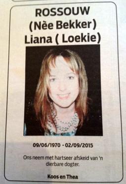 ROSSOUW-Liana-Nn-Loekie-nee-Bekker-1970-2015-F