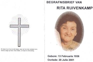 RUIVENKAMP-Christina-Elizabeth-Margarita-nee-Kruger-1936-2001-F