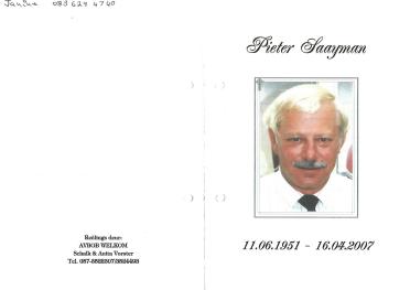 SAAYMAN-Pieter-Johannes-Nn-Pieter-1951-2007-M