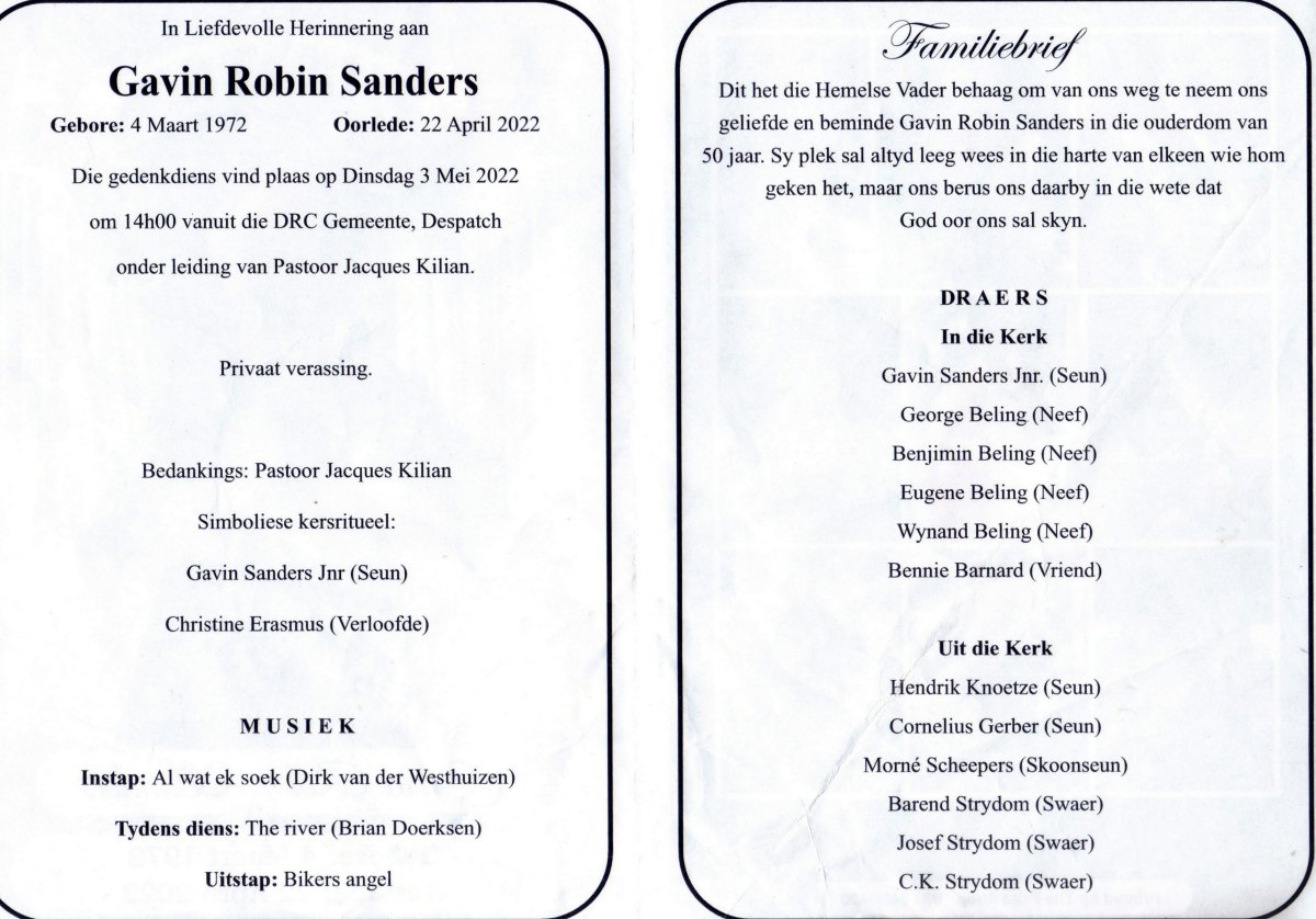 SANDERS-Gavin-Robin-1972-2022-M_1