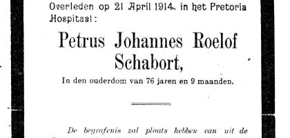 SCHABORT-Petrus-Johannes-Roelof-1837-1914-M