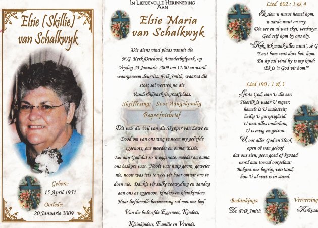SCHALKWYK, Elsie Maria van nee LüTHER 1951-2009_1