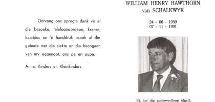 SCHALKWYK-VAN-William-Henry-Hawthorn-1939-1991-M