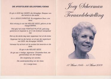 SCHERMAN-Johanna-Susanna-Nn-Joey-nee-VanSandwyk-1946-2009-F