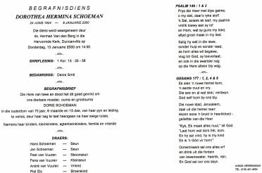 SCHOEMAN-Dorothea-Hermina-nee-Els-1924-2000-F