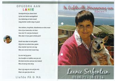 SERFONTEIN-Leanie-Nn-Lanie-1971-2014-F