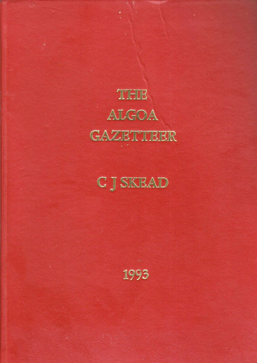 1_C.J. SKEAD_The Algoa Gazetteer_1993