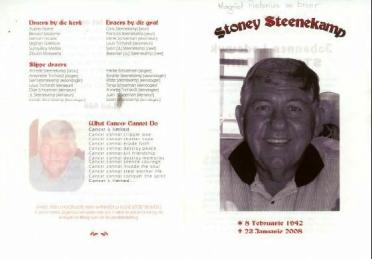 STEENEKAMP-Stoney-1942-2008-M