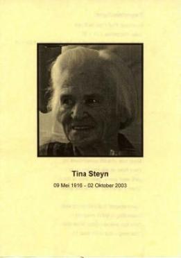 STEYN-Tina-1916-2003-F