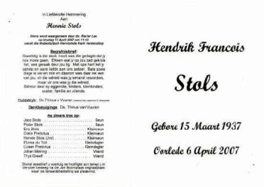 STOLS-Hendrik-Francois-Nn-Hennie-1937-2007-M