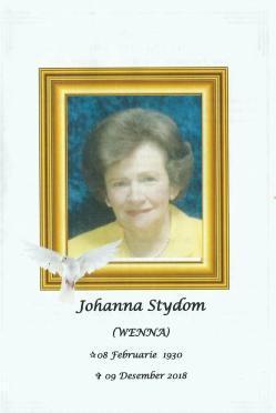 STRYDOM-Johanna-Jacomina-Nn-Johanna.Wenna-née-Bruwer-X-Vermaak-1930-2018-F