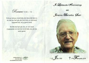 SWART-Johannes-Bernardus-Nn-Hannes-1930-2018-M-01