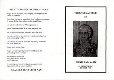 TALJAARD-Anna-Sophia-Nn-Dirkie-nee-DeSwardt-1917-2000-GGSA.NoordWesVersameling-F