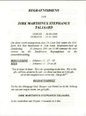 TALJAARD-Dirk-Marthinus-Stephanus-Nn-Tallie-1946-2001-M