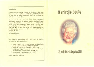 TAUTE-Maria-Elizabeth-Nn-Marietjie-nee-VanNiekerk-1931-2005-F