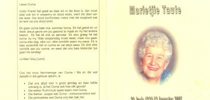 TAUTE-Maria-Elizabeth-Nn-Marietjie-nee-VanNiekerk-1931-2005-F
