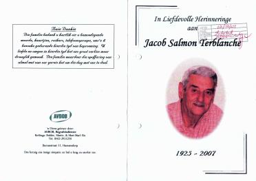 TERBLANCHE-Jacob-Salmon-1925-2007-M