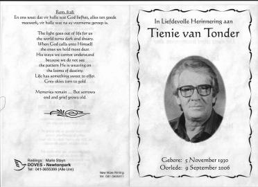 TONDER-VAN-Tienie-1930-2006-M