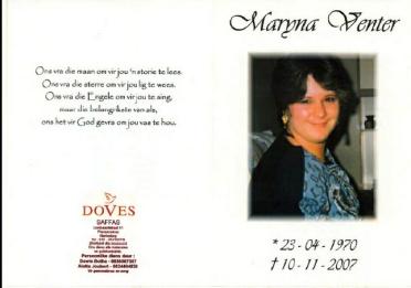 VENTER-Maryna-Maria-Nn-Maryna-1970-2007-F