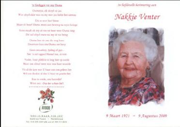 VENTER-Nakkie-1921-2009-F