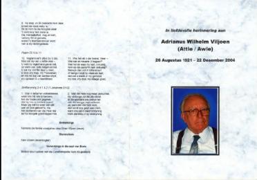 VILJOEN-Adrianus-Wilhelm-Nn-Attie.Awie-1921-2004-M