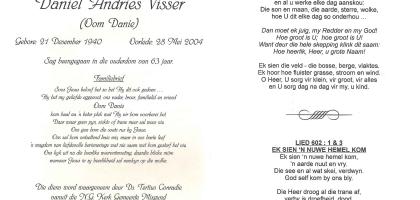 VISSER-Daniel-Andries-1940-2004