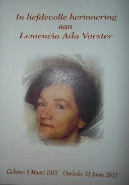 VORSTER-Lemencia-Ada-1915-2013-F