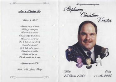 VORSTER-Stephanus-Christian-1961-2003-M