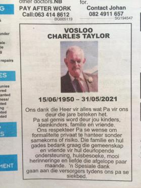 VOSLOO-Charles-Taylor-1950-2021-M