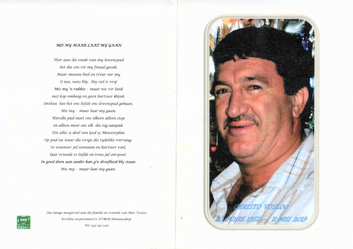 VOSLOO-Christo-1957-2019-M-01