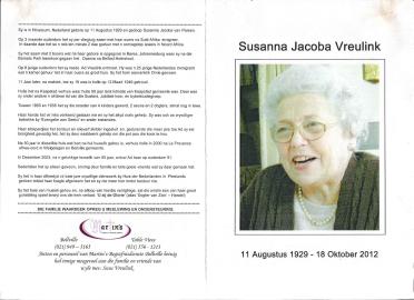 VREULINK-Susanna-Jacoba-nee-VanPareen-1929-2012-F