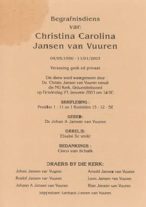 VUUREN-JANSEN-VAN-Christina-Carolina-1950-2003-F_1