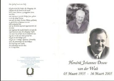 WALT-VAN-DER-Hendrik-Johannes-Douw-Nn-Hennie-1935-2005-M