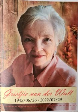 WALT-VAN-DER-Magrietha-Petronella-Nn-Grietjie.Griet-nee-DeBeer-1945-2022-F