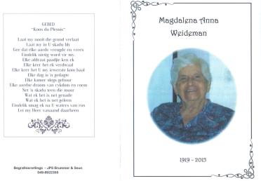 WEIDEMAN-Magdalena-Anna-Nn-Lenie-1919-2015-F