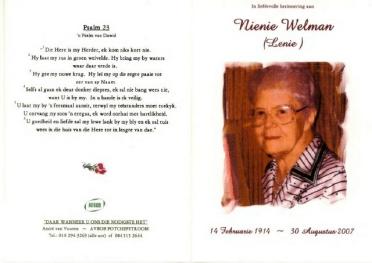 WELMAN-Nienie-Nn-Lenie-1914-2007-F