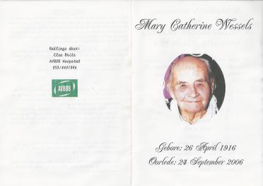 WESSELS-Mary-Catherine-Nn-Mary-1916-2006-F