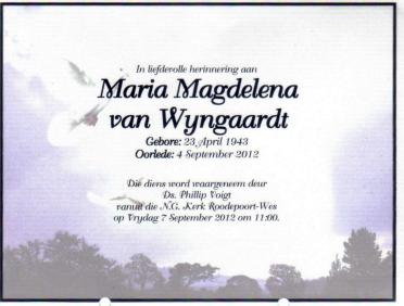 WYNGAARDT-VAN-Surnames-Vanne