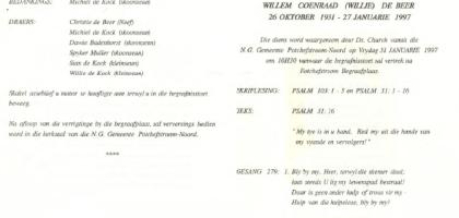 BEER-DE-Willem-Coenraad-1931-1997-M
