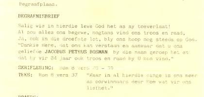 BOSMAN-Jacobus-Petrus-1909-1994-M