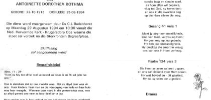 BOTHMA-Antoinette-Dorothea-1913-1994-F