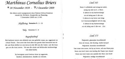 BRIERS-Marthinus-Cornelius-1939-2009-M