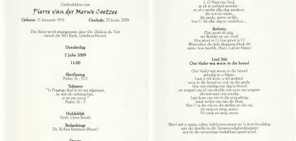 COETZEE-Pierre-VanDerMerwe-1931-2009-M