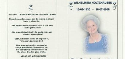 HOLTZHAUSEN-Wilhelmina-1930-2008-F
