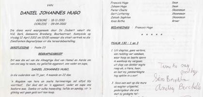 HUGO-Daniel-Johannes-1930-2002-M