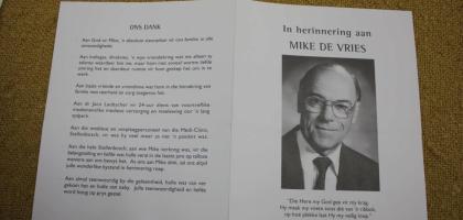 VRIES-DE-Mike-1933-2002-M